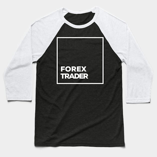 Forex Trader Square Box Baseball T-Shirt by NikiRaak Designs